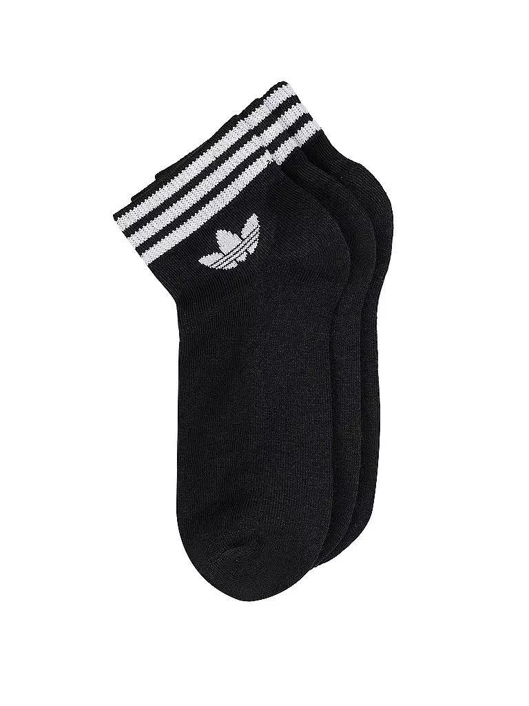 ADIDAS Herren Sneakersocken 3er Pkg black white schwarz